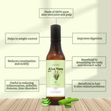 Manindi Aloe Vera Juice (with Pulp) | Rejuvenates Skin and Hair | Natural Juice for Skin Care | No Added Sugar - 500 ML